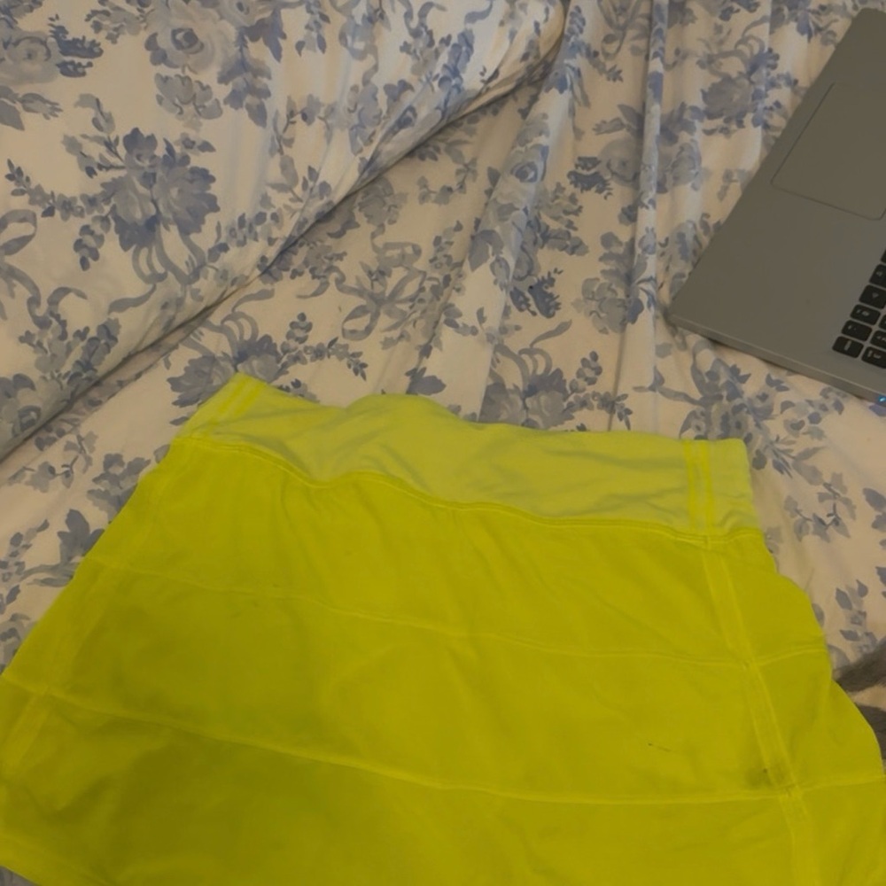 Lululemon Athletica Neon Yellow Skirt
